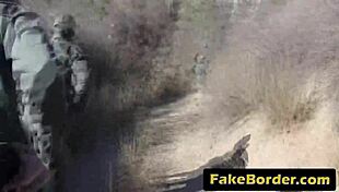 fake mexican border patrol lures beautiful brunette