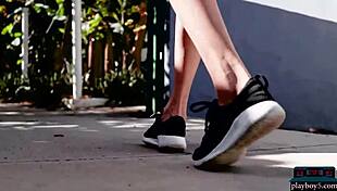 Gloria Sol Outdoor Striptease!