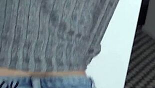 Candie Cross goes on her knees for a facial