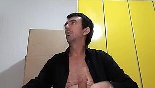 Doing striptease with ripped clothes and big dick?