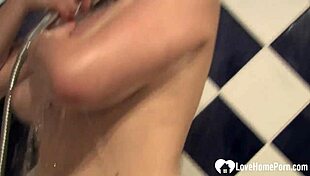 Watch My Incredible Busty Girlfriend's Passionate Shower Masturbation Session