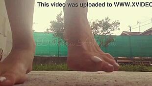 bare feet on display in a simple fetish scene