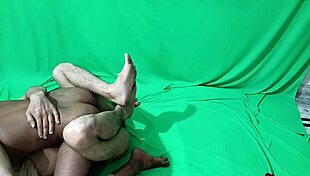 Dirty brunette girlfriend fucks in classroom with indian friend.