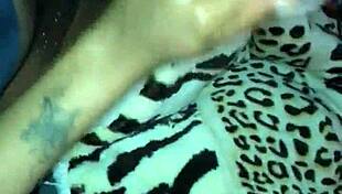 Pretty girl masturbates monster cock