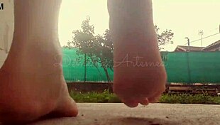 bare feet on display in a simple fetish scene