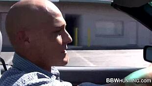 BBW babe with huge tits captured