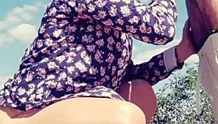 After Licking His Cock He Sprayed Her Lips With Cum!