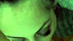 Candie Cross goes on her knees for a facial