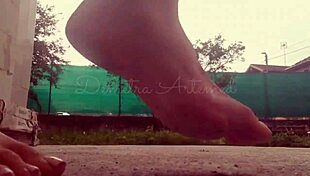 bare feet on display in a simple fetish scene