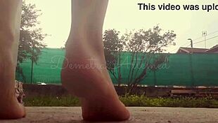 bare feet on display in a simple fetish scene