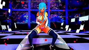 half-naked girl dancing in hentai anime world