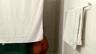 Hellen almeida enjoys a relaxing bath in brazilian style