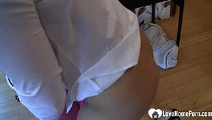 professor helps me out with a boner in the office