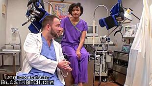 Student Jackie Banes Gets Busted and Blasted with Cum by Doctor Tampa