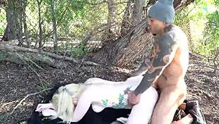 Outdoor Cumshot on Nymph—Wow!