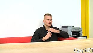 Two dudes fucking in raw gay porn scene.