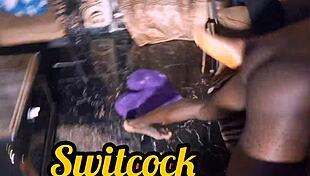 Tall Lizzy enjoys black cock in doggystyle