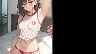 ai illustration of anime character with big tits