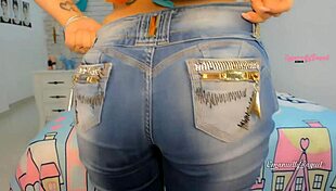 Nami from One Piece in sexy jeans cosplay gives joi and blowjob