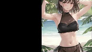 ai illustration of anime character with big tits