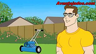 Intriguing Gay Encounter Between The Black Man And The Gardener In Drawing