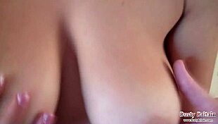 Busty ashayias sucks big natural tits cock