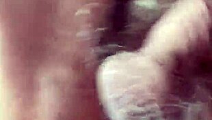 in the rear view, the hairy gay guy is gagging and choking on deepthroat