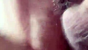 in the rear view, the hairy gay guy is gagging and choking on deepthroat