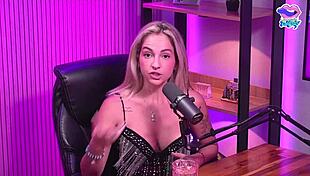 the little blonde naked in the studio orgasms