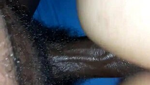 Latina takes on big black cock, monster size stretching her tight pussy in intense fucking session.