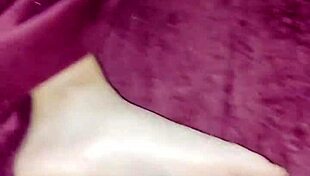 waking cousin with dick on feet excites her to masturbate me until cum on feet