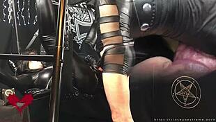 Gothic Mistress Fucked on Sex Swing