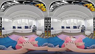 Virtual Porn - Yoga Slut Violet Gems Can't Stay Off My Dick!