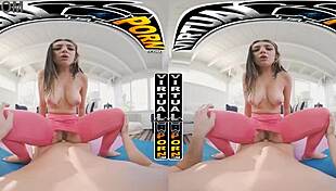 Virtual Porn - Yoga Slut Violet Gems Can't Stay Off My Dick!