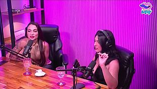 the little blonde naked in the studio orgasms