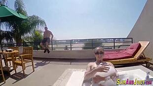 Big booty slut gets railed outdoor