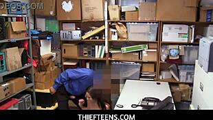 thiefteen 18+s - hot teen 18+ shoplifter with big natural tits jade amber fucked by horny mall cop j