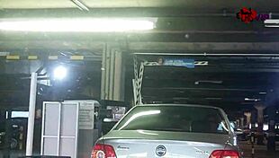 cristina almeida flashing her skirt in the market while her cuckold husband films.