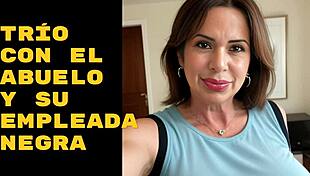 TUVE UN TRÍO MUY RICO CON UN VIEJO Y LA EMPLEADA EBONY BY- LA POTRA ALEJA