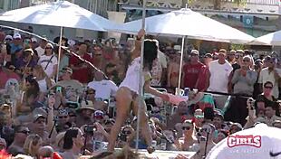 Watch these sluts twerking pussies at the Key West pool party