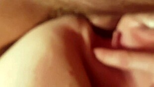 her pussy gets wet and starts squirting during intense fucking.