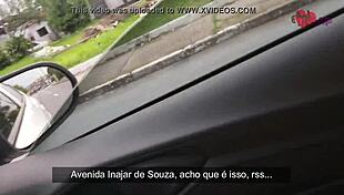 cristina almeida flashing her skirt in the market while her cuckold husband films.