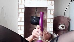 Slut Masturbates in BDSM Session