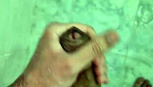 twink jerking off in the steamy bathroom solo session.