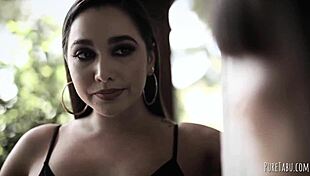 Stepdaughters in a hot threesome with shaved tits