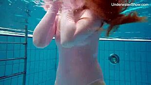 simonna shows big tits ass in public pool underwater smoking horny 😘