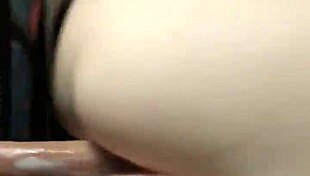 hot blonde in doggystyle, bent over for big monster cock