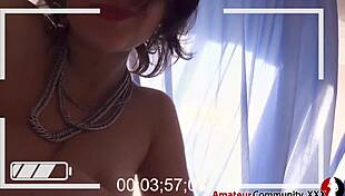 Hippie teases on webcam with natural body