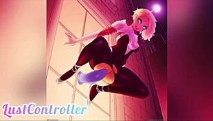 Gwen Stacy kisses in anime compilation