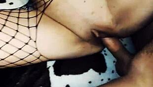 Hot Fuck With Milf Wife In Mesh Lingerie Anal